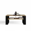 Mesa de centro top e shop STOLIK KAWOWY ŁAWA MODERN 2P fina carvalho Artisan ripas pretas