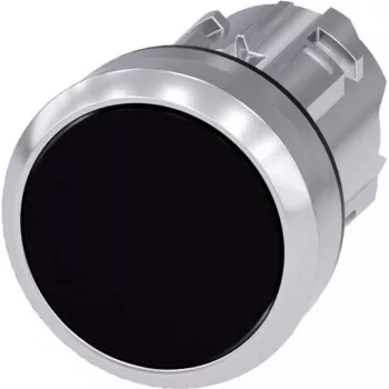 Siemens Botão de pressão Anel frontal metal, alto brilho, atuador plano preto SIRIUS ACT 3SU1050-0AB10-0AA0 1 unid. (3SU1050-0AB10-0AA0)