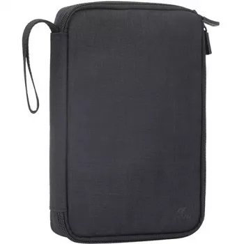 Bolsa de ombro Rivacase 5632 poliéster preta homem