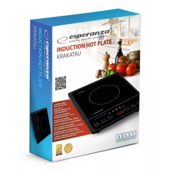 Placa Esperanza EKH011 preta superfície plana placa de indução 1 zona(s) de cozedura