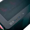 Caixa para PC torre AEROCOOL P500C EVO-G-BK-v1 com 2 painéis laterais em vidro temperado, preto