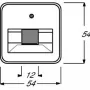 BUSCH JAEGER 1753-0-8949 - marfim - convencional - Busch-Jaeger - 54 mm - 54 mm - 1 unid.