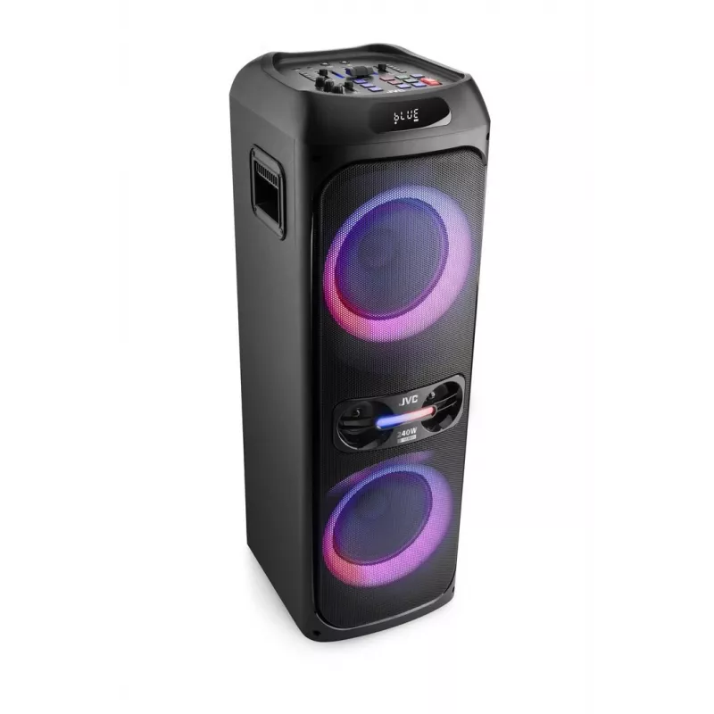 Altifalante portátil de festa JVC XS-EP624B — preto, a pilhas, Bluetooth