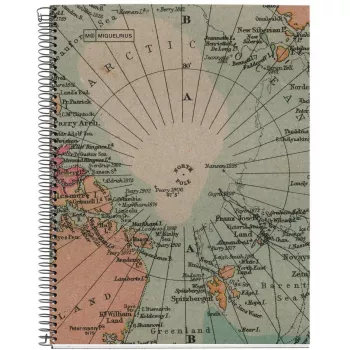 Bloco de notas Miquelrius design mapa-múndi reciclado A4 80 folhas (envio por transportadora)