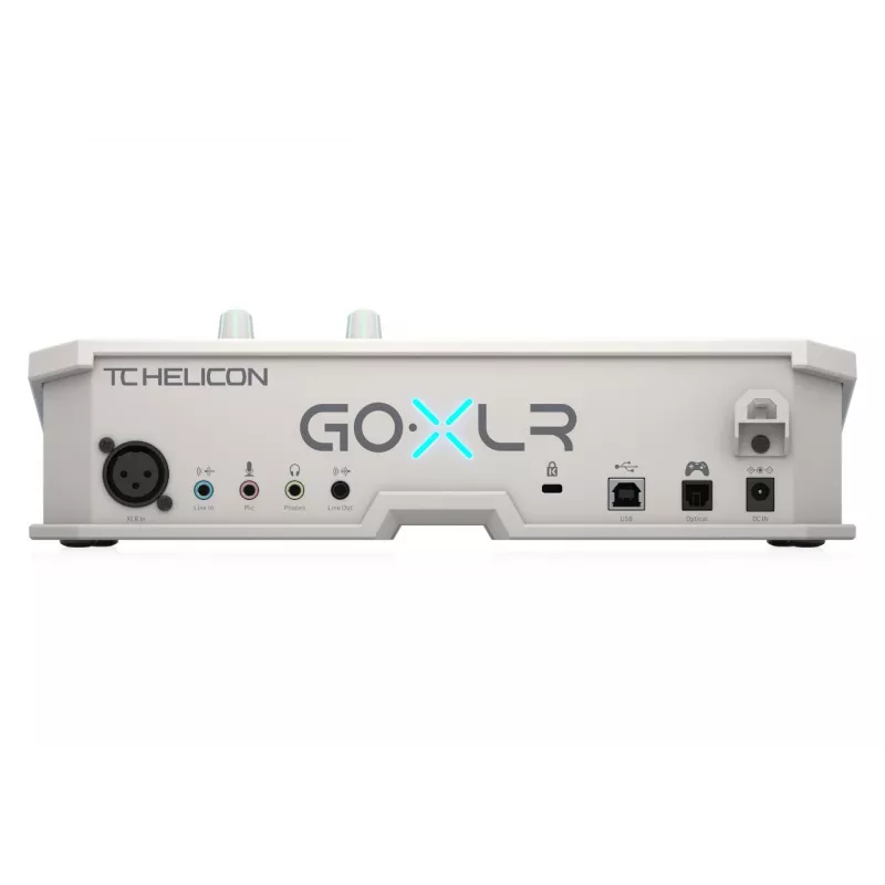 TC Helicon GO XLR-WH mesa de mistura e interface de áudio USB, mesa de mistura/sampler para streaming, branco
