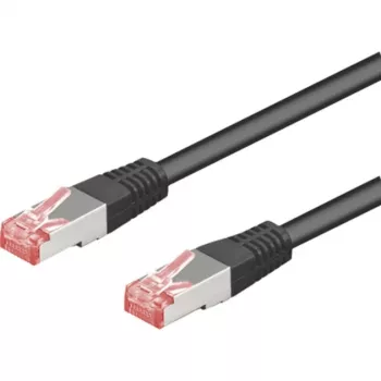 Cabo de rede Goobay CAT 6 Patch, S/FTP (PiMF), preto, 10 m - LSZH isento de halogéneos, cobre (68694)