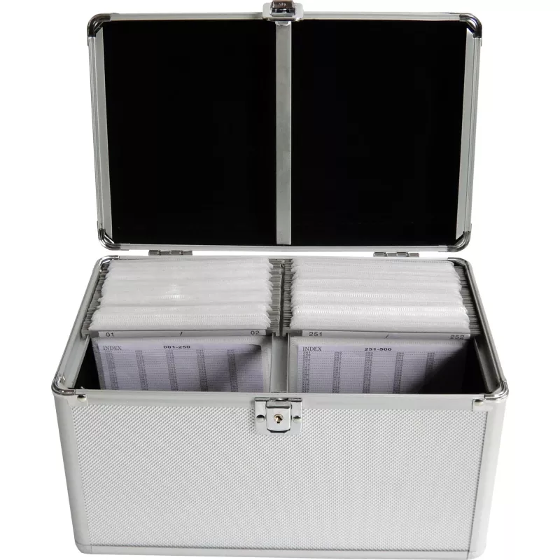 Caixa MediaRange BOX75 para 200 discos prateado