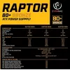 Fonte de alimentação RAPTOR 600W BRONZE 80+, Single Rail, DC-DC