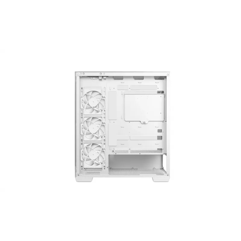 Caixa para PC DeepCool CG580 4F V2 Midi Tower branca — ATX, vidro temperado, 3 ventoinhas laterais de 120 mm, suporte para radiador lateral de 360 mm