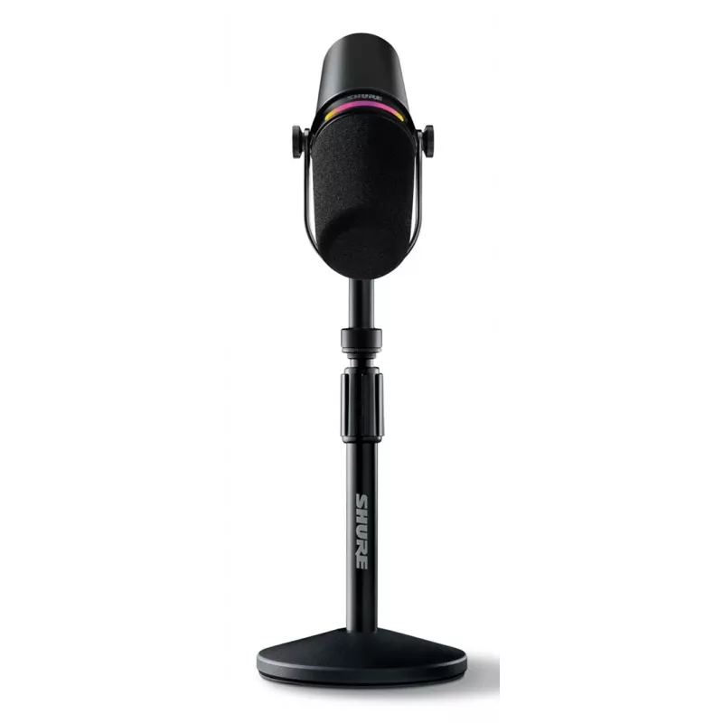 Shure MV7+-K-BNDL - microfone para discurso/canto com ligação XLR/USB-C, preto + tripé de mesa GATOR