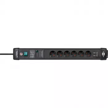 Extensão de energia Brennenstuhl 1951160606 3 m 6 tomadas AC para interior preto