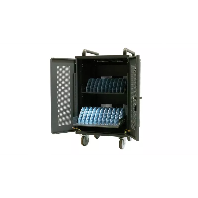 Armário de gestão de dispositivos portátil Avtek Charging Cart 20 preto