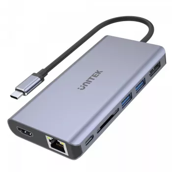 Hub UNITEK uHUB S7 USB 3.2 Gen 1 Type-C cinzento