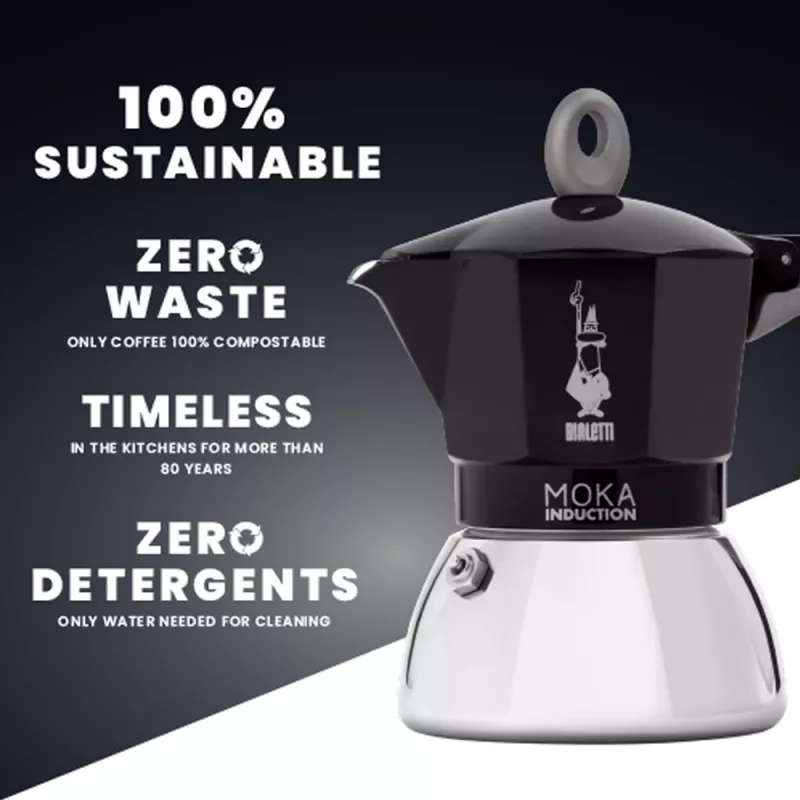 Bialetti Moka Induction cafeteira Moka 4 chávenas