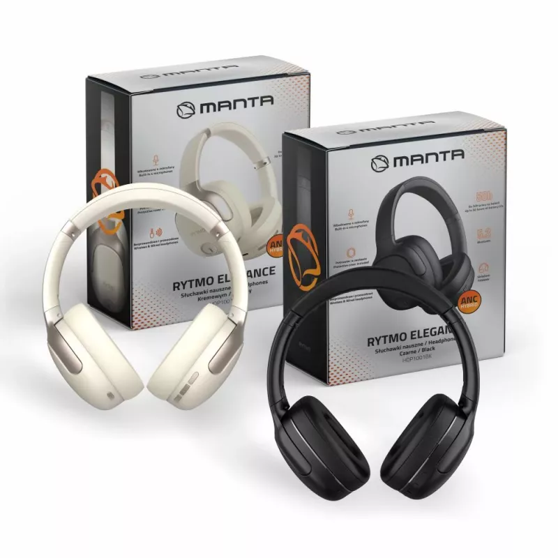 Auscultadores Manta HDP1001CR Rytmo Elegance creme