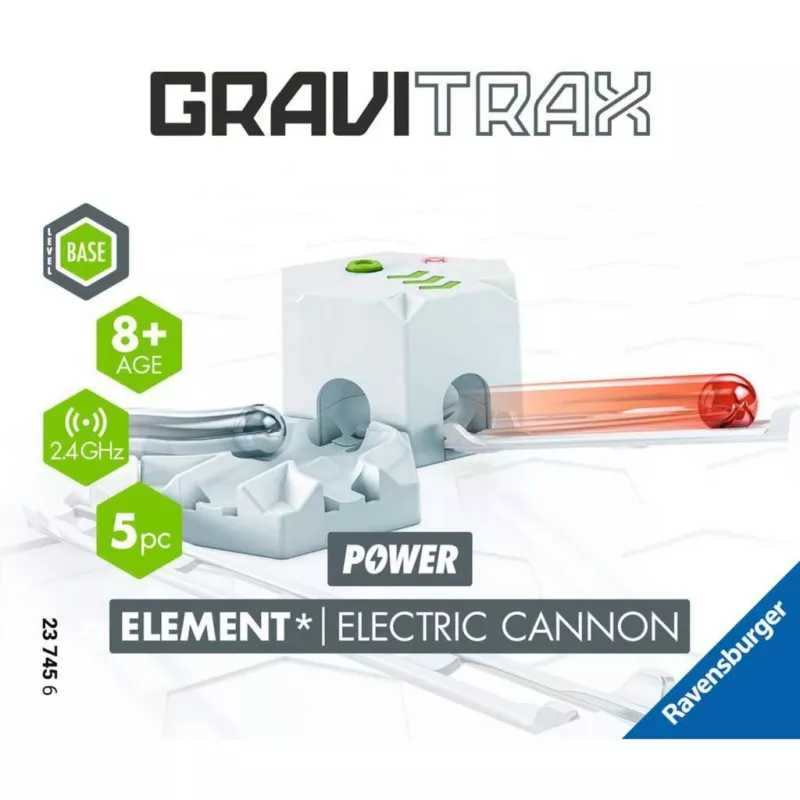 Ravensburger GraviTrax elemento canhão elétrico – expansão de percurso para pista de bolas GraviTrax