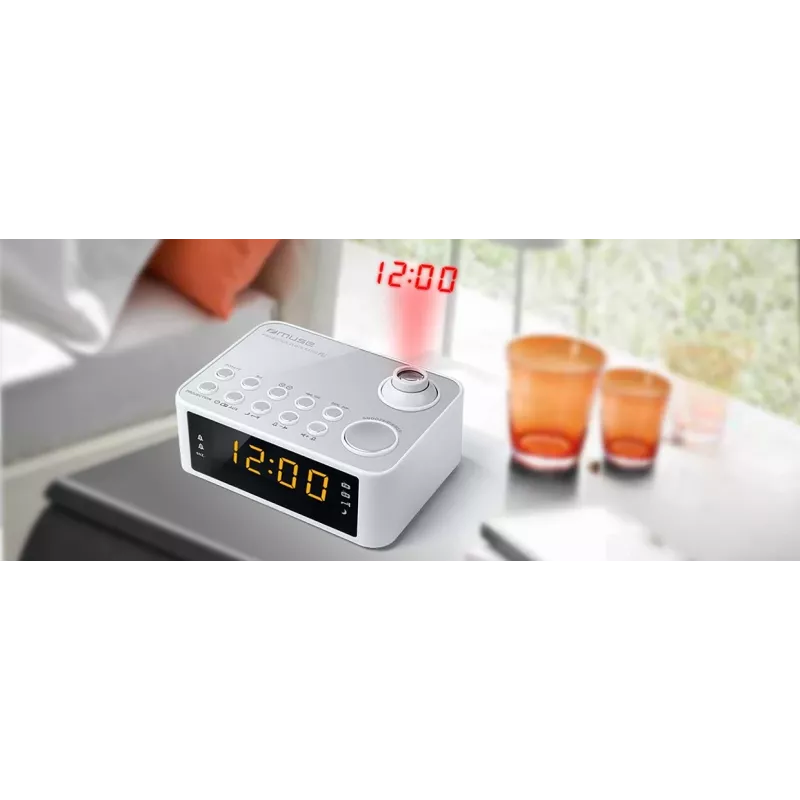 Relógio Muse M-178 PW digital prateado branco