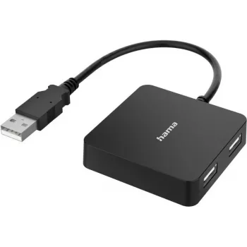 Hub de interface Hama 00300081 USB 2.0 Type-A 480 Mbit/s preto