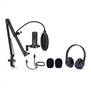 Microfone de estúdio Easypix 62021 preto