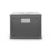DIGITUS Professional Unique DN-19 09U-6/6-SW - armário - armário de rede - adequado para montagem na parede - preto, RAL 9005 - 9U - 48,3 cm (19) (DN-19 09U-6/6-SW)