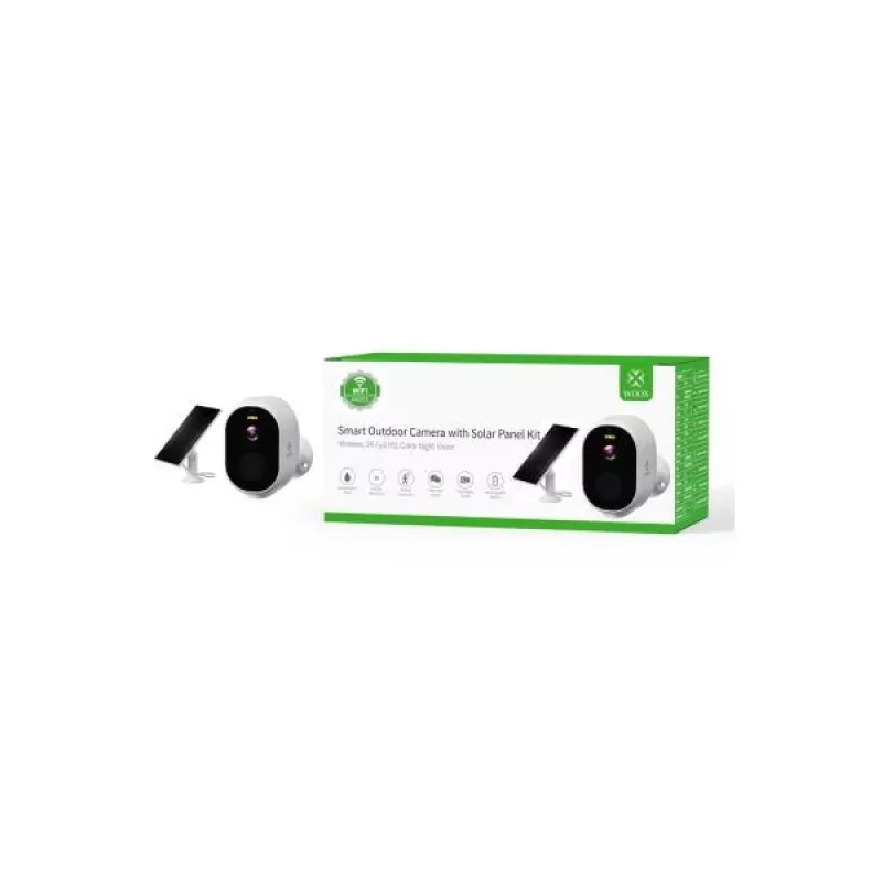 WOOX R4253-W Câmara exterior inteligente, Wi-Fi 2,4 GHz, 2K, F2.0 1/2,8 4 Megapixel, H92°/ V66° / D128°