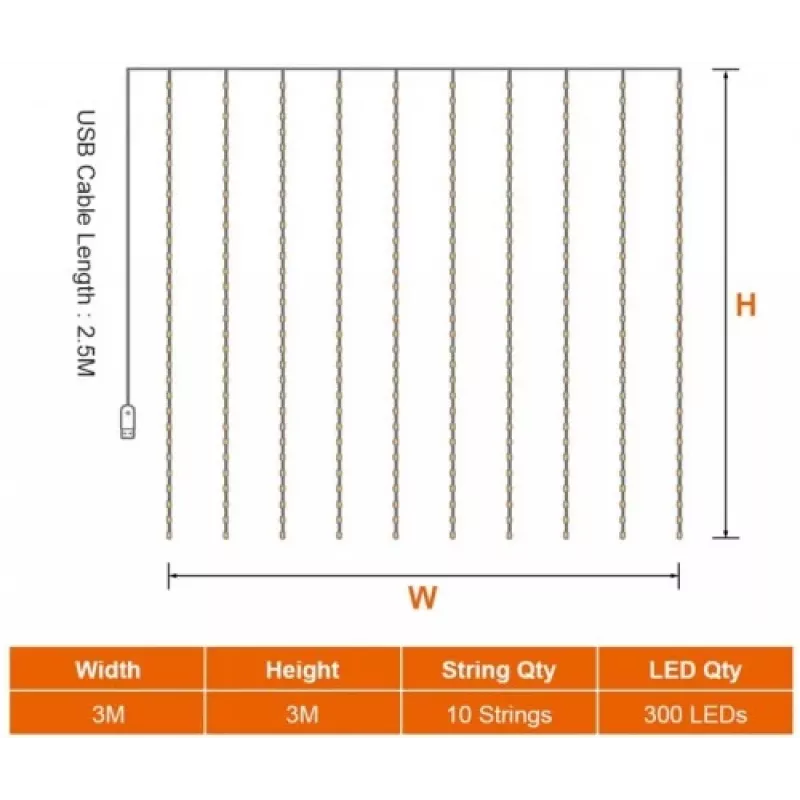 Lâmpada LED HEMER 300 Bright White — lâmpada LED decorativa, 300 mm, branco brilhante