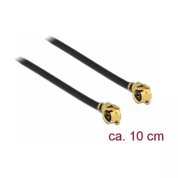 Delock 89607 cabo de antena, MHF para MHF, 10 cm, preto