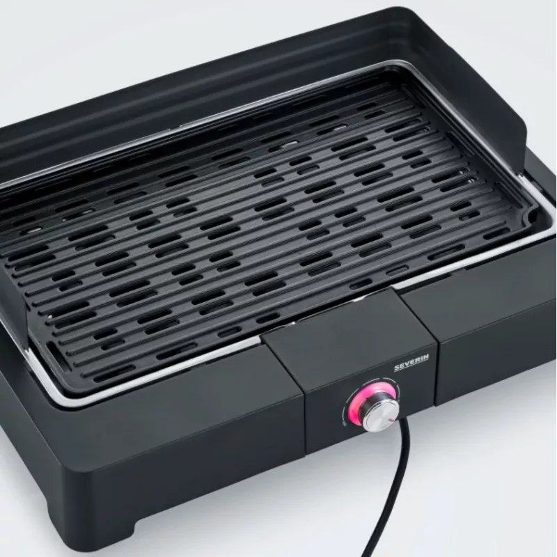 Grelhador de mesa elétrico Severin PG8567 Barbecue & Grill preto 2200 W (PG8567)