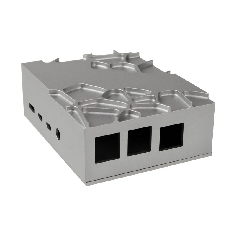 Caixa de alumínio Akasa para Raspberry Pi 4B com kit térmico - prateado (A-RA09-M1S)