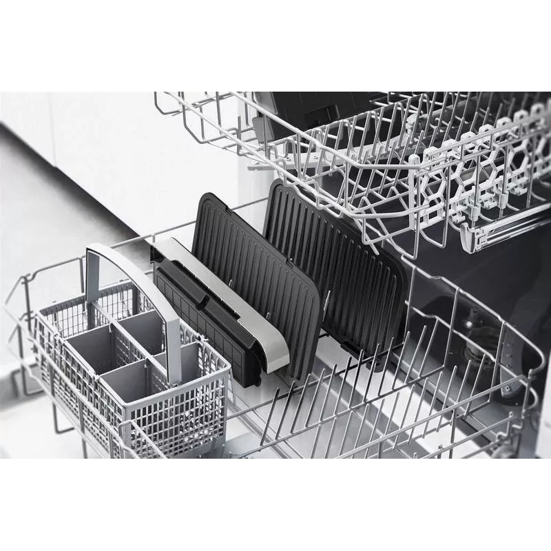 Grelhador elétrico de contacto Tefal OptiGrill+ XL aço inoxidável — grande capacidade, programas automáticos de cozedura
