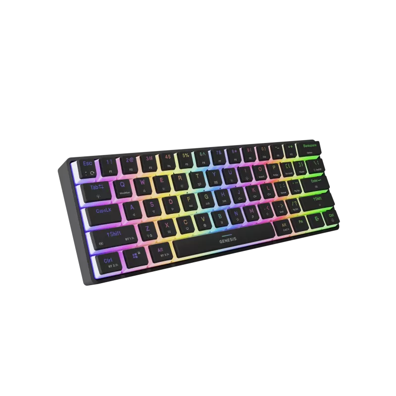 Teclado de gaming genesis THOR 660 G2 — sem fios (2,4 GHz, Bluetooth) e com fios, layout compacto