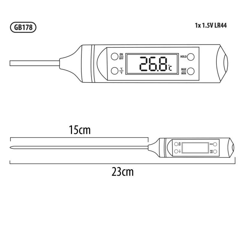 Sonda alimentar GreenBlue GB178, comprimento da sonda 15 cm