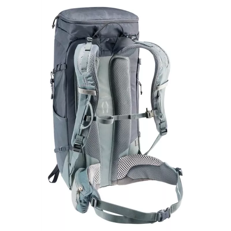 Mochila DEUTER Trail 32 EL preto-shale — capacidade 32 L, sistema de costas ergonómico