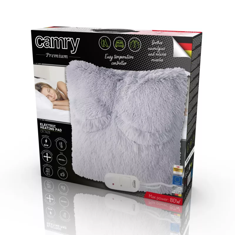 Almofada elétrica Camry Premium CR 7428, cinzento