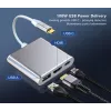 Adaptador-Hub USB-C TB AKTBXVAU3HMPDAV — 3-em-1: HDMI + USB-A + USB-C PD, Prateado