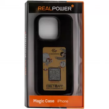 Capa RealPower 504404 para iPhone 15 15,5 cm, preto