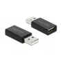 Adaptador USB 2.0 DELOCK Type-A macho para Type-A fêmea bloqueador de dados