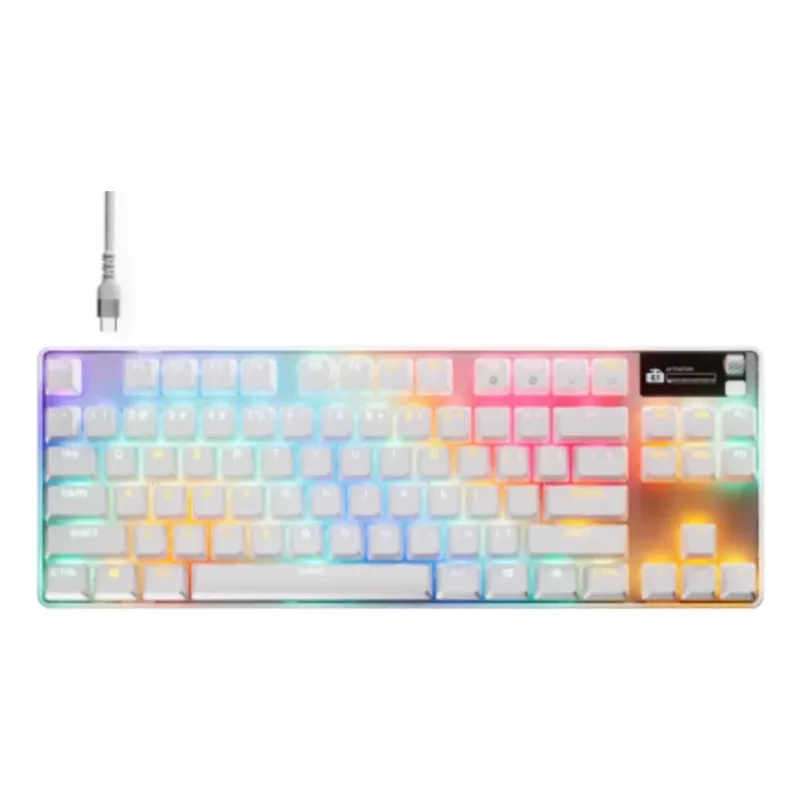 SteelSeries Apex Pro TKL Gen 3 teclado gaming, USB, inglês dos EUA, branco