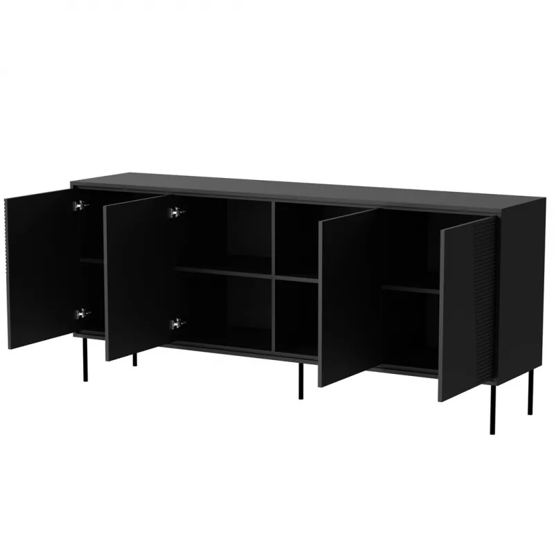 Cómoda 4D ABI 200x45x88 preto mate
