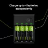 Carregador de pilhas Green Cell GC VitalCharger USB, 4 slots, AA/AAA, alimentado por USB, preto