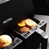 Fritadeira de ar quente Petra PT4750BLKVDEEU7, câmara dupla, capacidade 3,7 L, preta