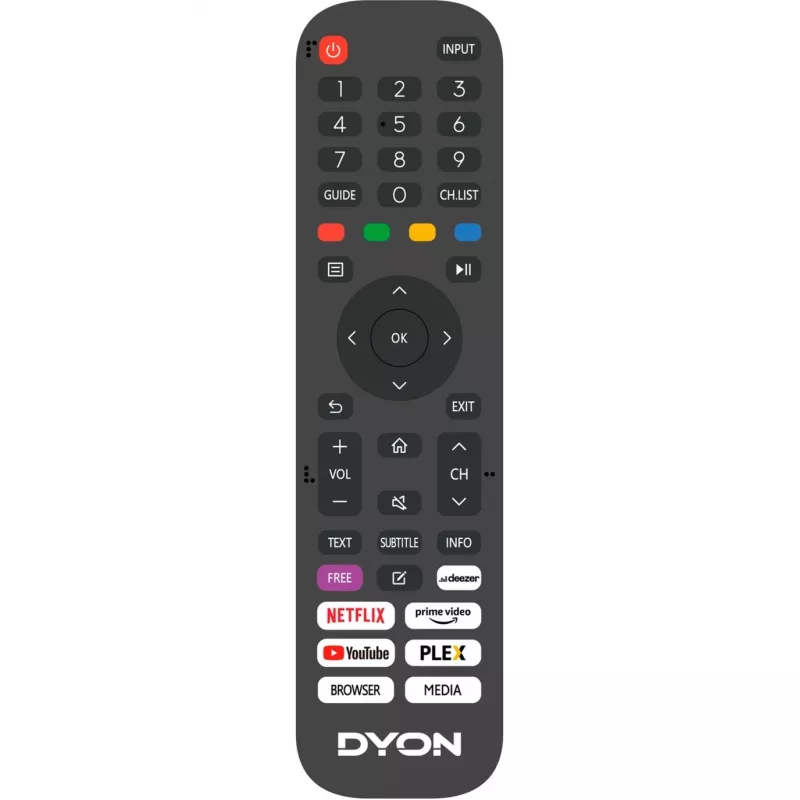 Dyon SMART 43 VX TV LED 108 cm 109,20cm (43) DVB-S2, DVB-C, DVB-T2, CI+, Full HD, Smart TV, WLAN preto [Classe energética E] (D800218)