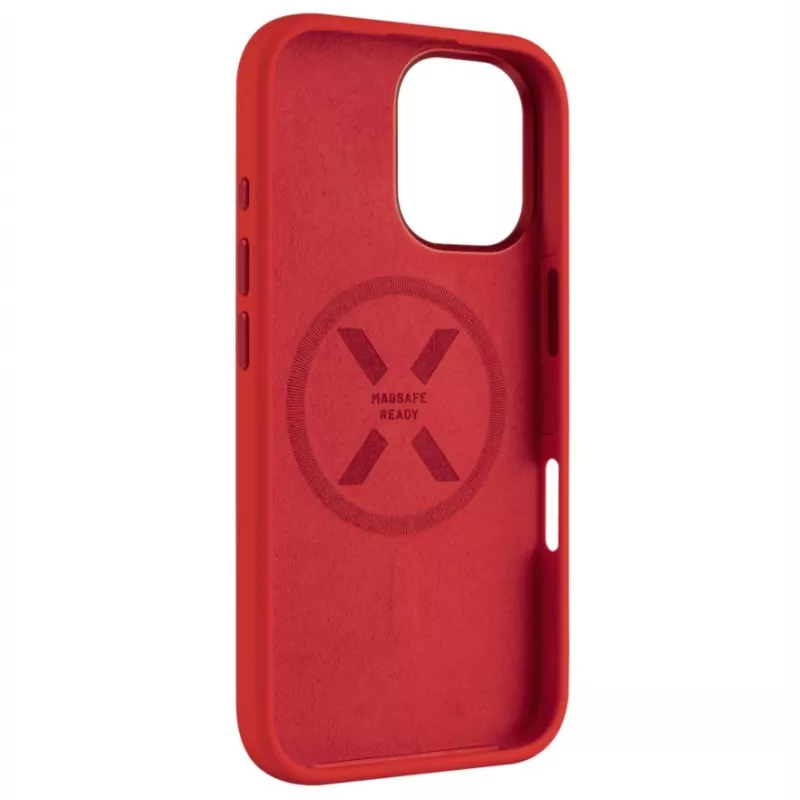 Fixed MagFlow | Capa traseira | Apple | iPhone 16 | Silicone líquido | Vermelho