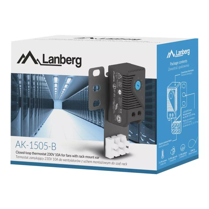 Termóstato Lanberg AK-1505-B Cinzento