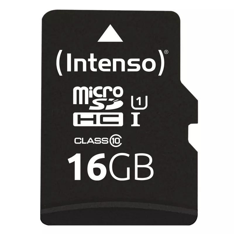 Cartão de memória flash Intenso 16GB microSDHC UHS-I Classe 10
