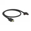 Cabo HDMI DeLOCK 85467 0,5 m Type-A macho para fêmea preto