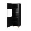 Armário vitrina Cama Meble PAFOS 60x40x182 cm preto mate — armário de parede com base