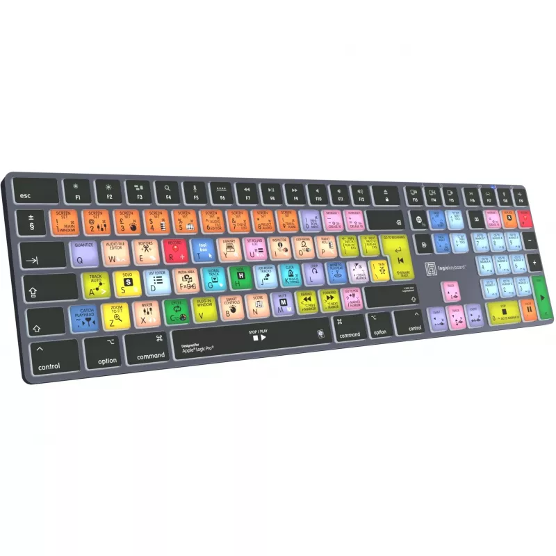 Teclado LogicKeyboard Apple Logic Pro X2 Titan DE Mac — LKB-LOGXP2-TM-DE, layout alemão