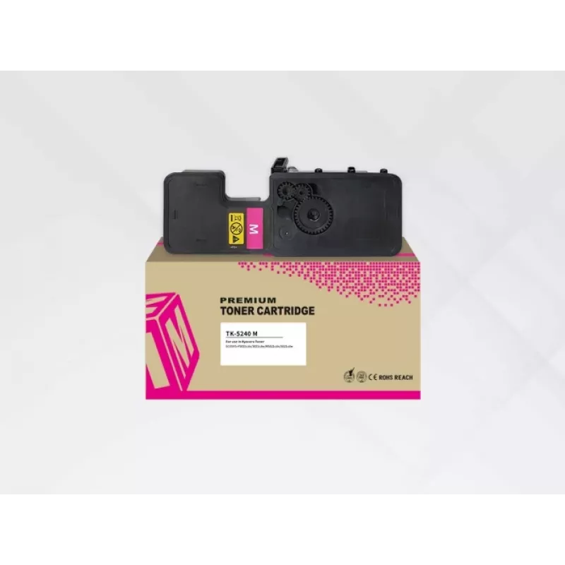 Cartucho de toner HYB para Kyocera TK-5240M magenta, compatível com a série ECOSYS P5026C/M5526C