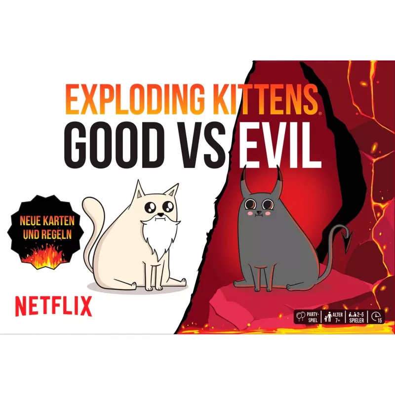 Exploding Kittens - Bem contra o Mal, jogo de cartas